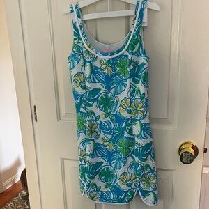 Lilly Pulitzer Blue Green Floral Tank Dress